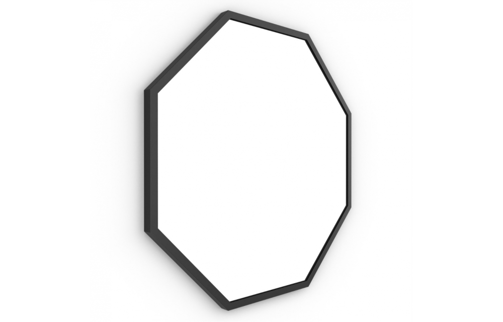 Origins Living Docklands Octagon Mirror 60cm Black DKL-00T060-BK