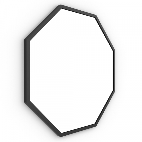 Origins Living Docklands Octagon Mirror 60cm Black DKL-00T060-BK