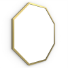 Dockland Round and Octagon Mirrors DKL-00T060-BB Origins Living Docklands Octagon Mirror 60cm Brushed Brass DKL-00T060-BB