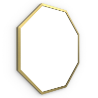 Origins Living Docklands Octagon Mirror 60cm Brushed Brass DKL-00T060-BB