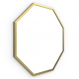 Origins Living Docklands Octagon Mirror 60cm Brushed Brass DKL-00T060-BB