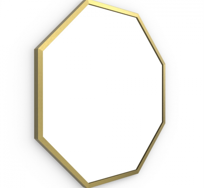 Dockland Round and Octagon Mirrors DKL-00T060-BB Origins Living Docklands Octagon Mirror 60cm Brushed Brass DKL-00T060-BB