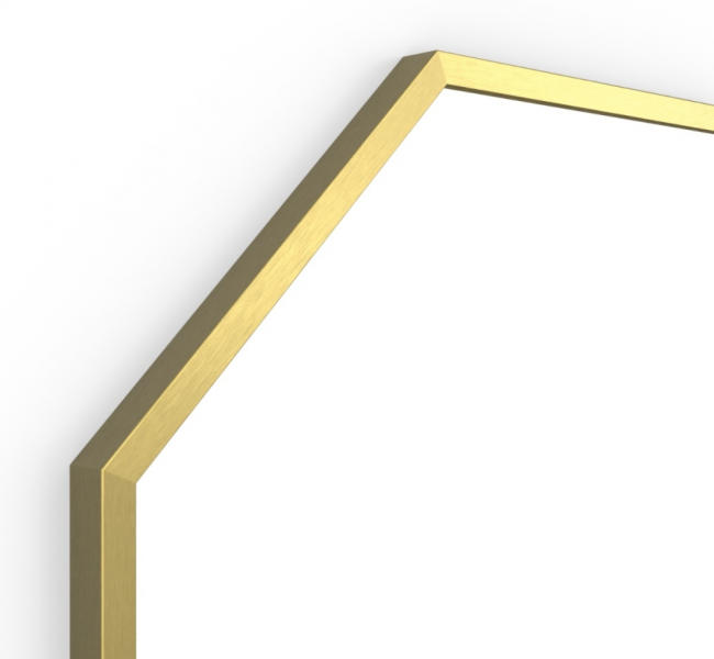 Dockland Round and Octagon Mirrors DKL-00T060-BB Origins Living Docklands Octagon Mirror 60cm Brushed Brass DKL-00T060-BB