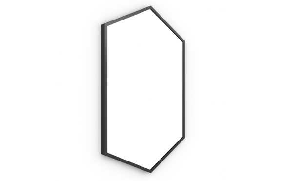 Origins Living Docklands Hexagonal Mirror Black - 50x75cm B375516