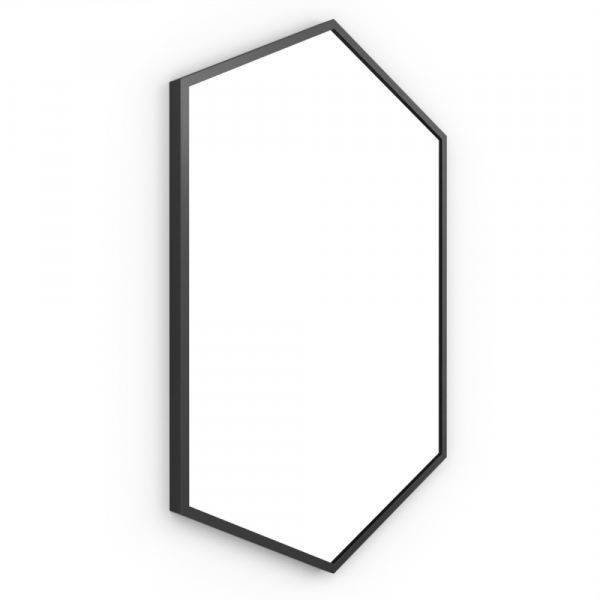 Origins Living Docklands Hexagonal Mirror Black - 50x75cm B375516