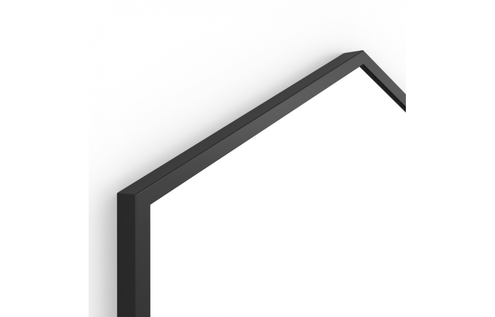 Origins Living Docklands Hexagonal Mirror Black - 50x75cm B375516