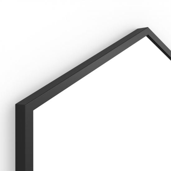 Origins Living Docklands Hexagonal Mirror Black - 50x75cm B375516 Origins Living Docklands Hexagonal Mirror Black - 50x75cm B375516