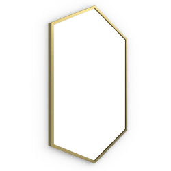 Origins Living Docklands Hexagonal Mirror Brushed Brass - 50x75cm B375509 Origins Living Docklands Hexagonal Mirror Brushed Brass - 50x75cm B375509