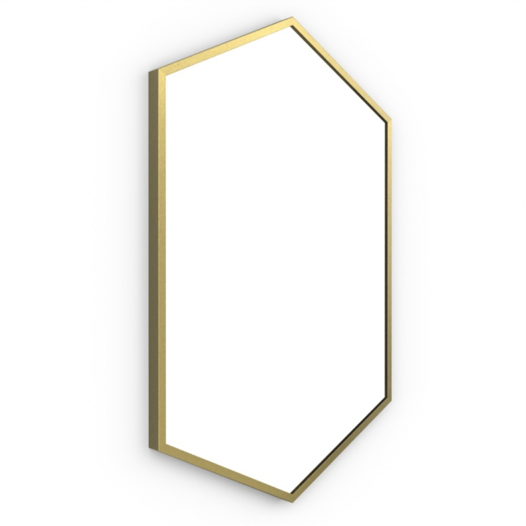 Origins Living Docklands Hexagonal Mirror Brushed Brass - 50x75cm B375509