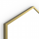 Origins Living Docklands Hexagonal Mirror Brushed Brass - 50x75cm B375509