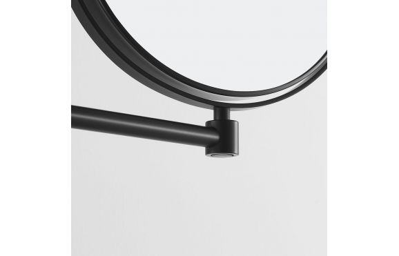 Origins Living Hutton Reversible 5x Magnifying Wall Mirror - Black HTN-007520-BK Bathroom Magnifying Mirrors HTN-007520-BK Origins Living Hutton Reversible 5x Magnifying Wall Mirror - Black HTN-007520-BK