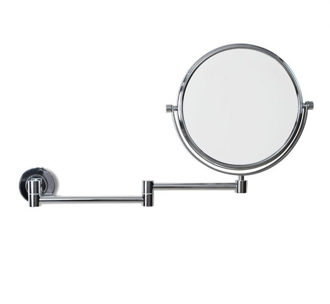 Bathroom Magnifying Mirrors HTN-007520-CH Origins Living Hutton Reversible 5x Magnifying Wall Mirror - Chrome HTN-007520-CH