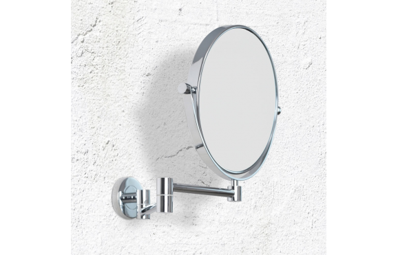 Bathroom Magnifying Mirrors HTN-007520-CH Origins Living Hutton Reversible 5x Magnifying Wall Mirror - Chrome HTN-007520-CH