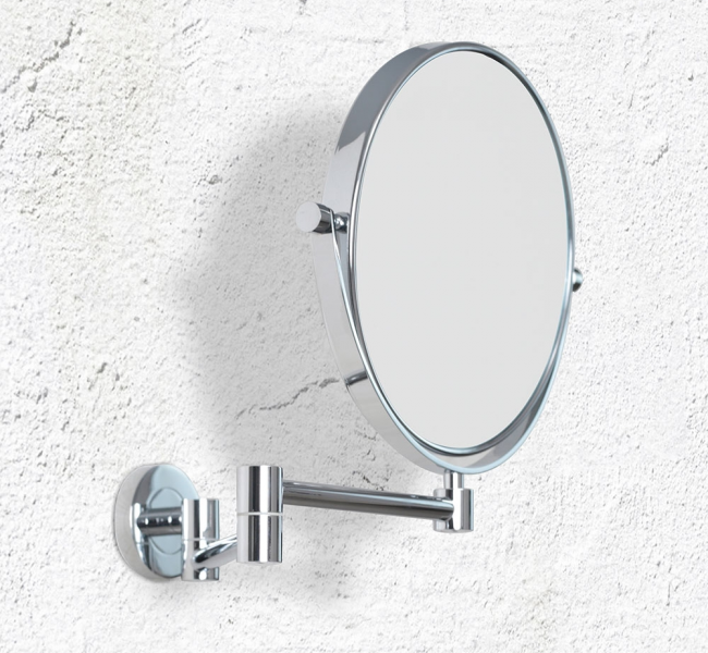 Bathroom Magnifying Mirrors HTN-007520-CH Origins Living Hutton Reversible 5x Magnifying Wall Mirror - Chrome HTN-007520-CH