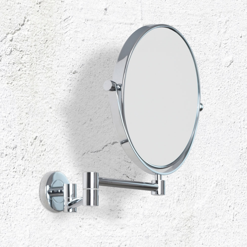 Bathroom Magnifying Mirrors HTN-007520-CH Origins Living Hutton Reversible 5x Magnifying Wall Mirror - Chrome HTN-007520-CH