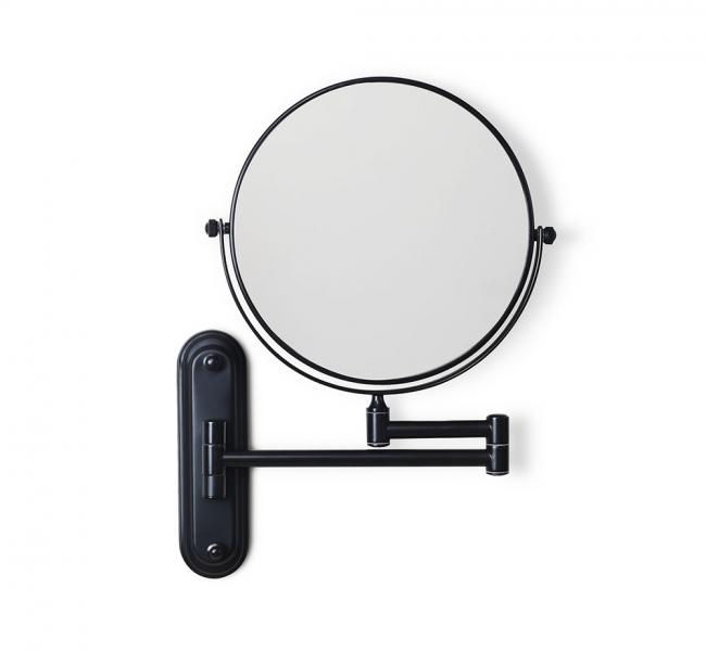 Bathroom Magnifying Mirrors TYL-007520-BK Origins Living Taylor Reversible 5x Magnifying Wall Mirror - Black TYL-007520-BK