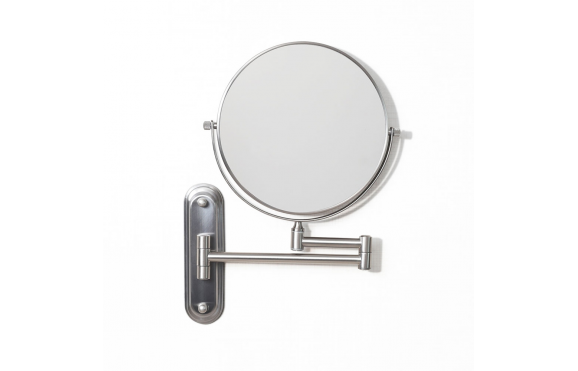 Origins Living Taylor Reversible 5x Magnifying Wall Mirror - Brushed Nickel TYL-007520-BN Origins Living Taylor Reversible 5x Magnifying Wall Mirror - Brushed Nickel TYL-007520-BN