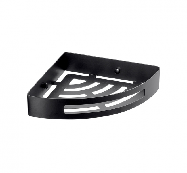 Modern Style Shower Baskets 2479-14 Origins Living Nerva Corner Shower Basket - Black 2479-14