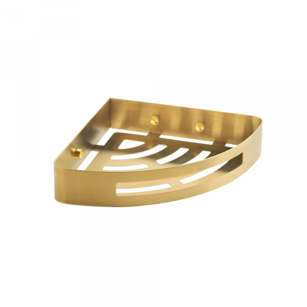 Origins Living Nerva Corner Shower Basket - Brushed Brass 2479-88
