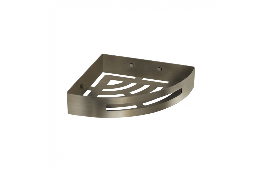 Origins Living Nerva Corner Shower Basket - Brushed Stainless Steel 2479-38