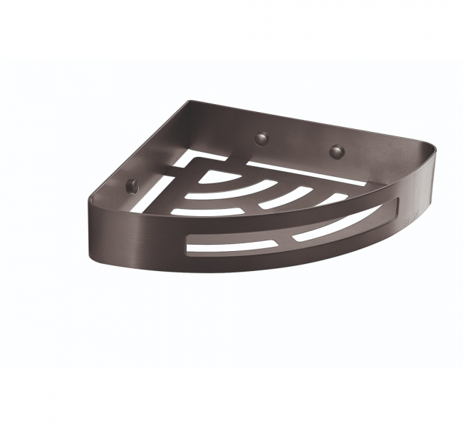 Modern Style Shower Baskets 2479-81 Origins Living Nerva Corner Shower Basket - Gunmetal 2479-81