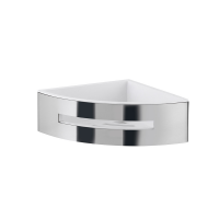 Origins Living Poseidon Corner Basket - Chrome/White 7780-23