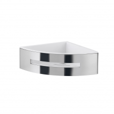 Origins Living Poseidon Corner Basket - Chrome/White 7780-23