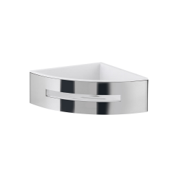 Origins Living Poseidon Corner Basket - Chrome/White 7780-23