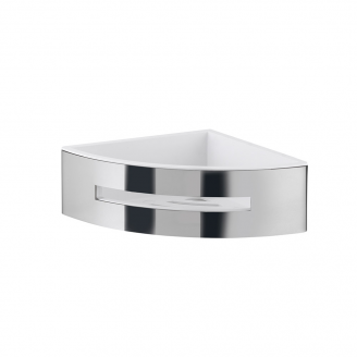 Origins Living Poseidon Corner Basket - Chrome/White 7780-23 from Ebzone