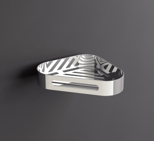 Corner Shower Baskets 141517 Origins Living S5 Fahrenheit Corner Basket - polished 141517