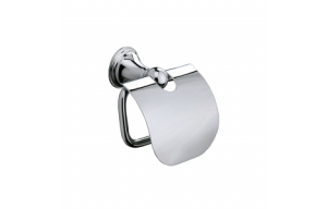 Origins Living Genoa Toilet Roll Holder with Flap - Chrome 107698
