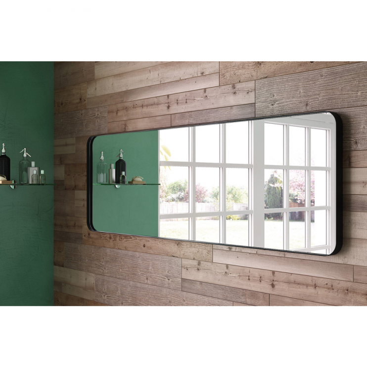 Origins Living City Rectangular Mirror 150 Black - 150x50cm B375615