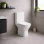 Cedarwood Rimless Comfort Height Close Coupled Open Back WC & Slim Soft Close Seat