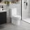 Laurus Rimless Close Coupled Open Back Comfort Height WC & Soft Close Seat