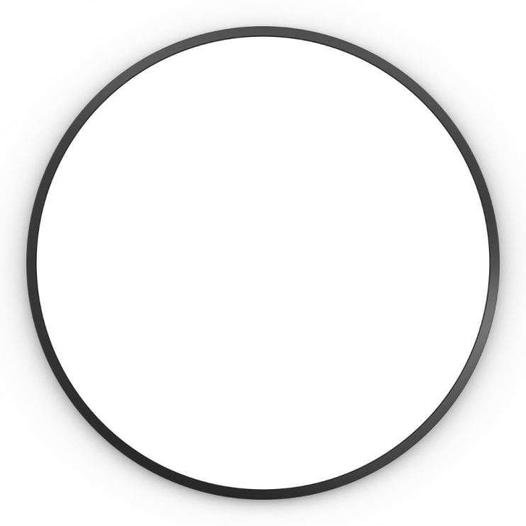 Origins Living Docklands Round Mirror 80cm Black B375547