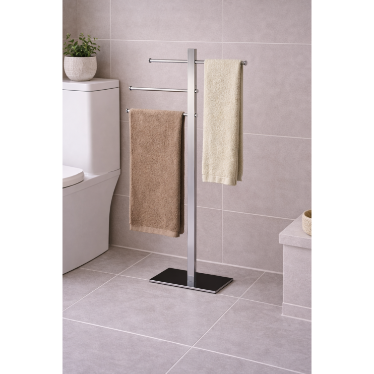 Towel Stands 7631-13 Origins Living Bridge Towel Stand - Chrome 7631-13