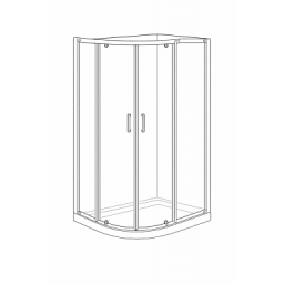 Merlyn Vivid Boost 1200x800mm 2 Door Offset Quadrant