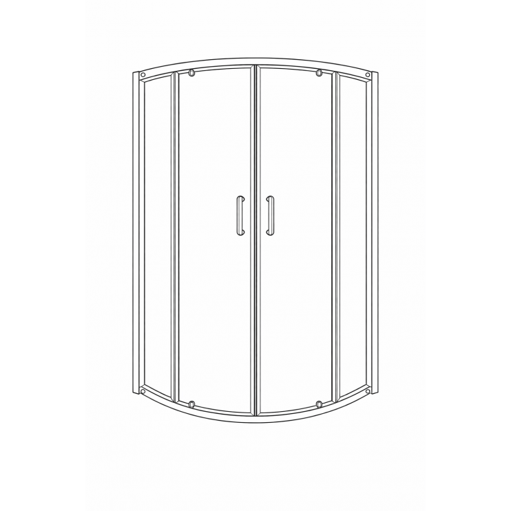 Classix 1000x800mm x 6mm Glass 2 Door Offset Quadrant - Chrome Classix 1000x800mm x 6mm Glass 2 Door Offset Quadrant - Chrome