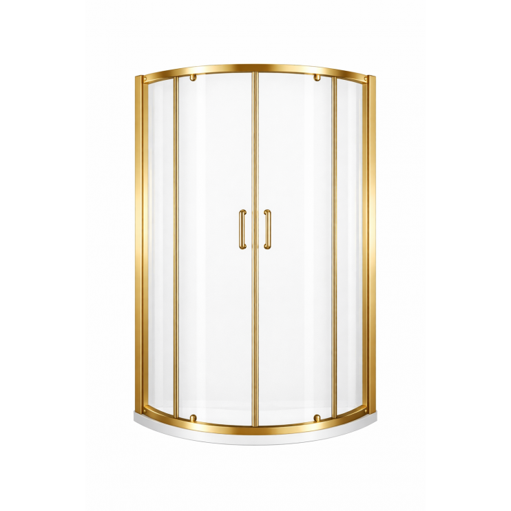 Quadrant Enclosures Brush Brass Frame