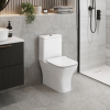 Cedarwood Short Projection Close Coupled Fully Shrouded WC & Slim Soft Close Seat