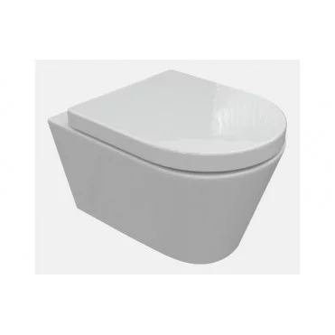 Cilantro Rimless Wall Hung WC & Soft Close Seat