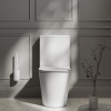 Lily Rimless Short Projection Close Coupled Open Back WC & Soft Close Seat