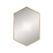 Origins Living Docklands Hexagonal Mirror Brushed Brass - 50x75cm B375509