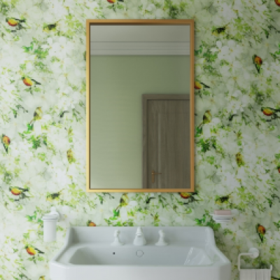 Origins Living Docklands Rectangular Mirror 120 Brushed Brass - 120x70cm B375707
