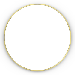 Origins Living Docklands Round Mirror 60cm Brushed Brass B375523