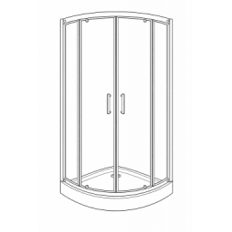 Classix 800mm x 6mm Glass 2 Door Easy-Fit Quadrant & 45mm Tray Pack - Chrome