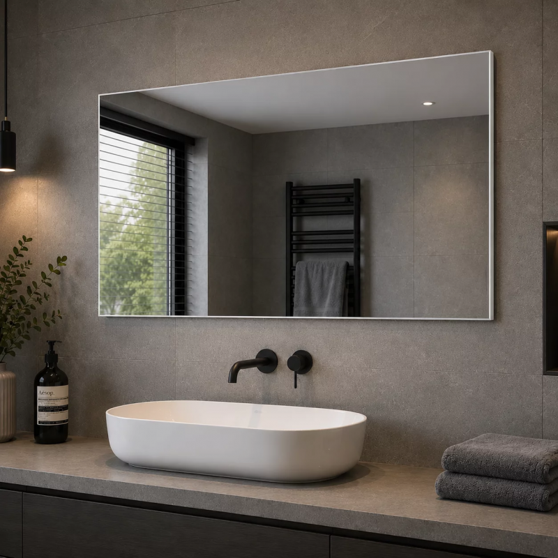 Origins Living Tate Rectangular Mirror 140 White - 140x70cm B007977
