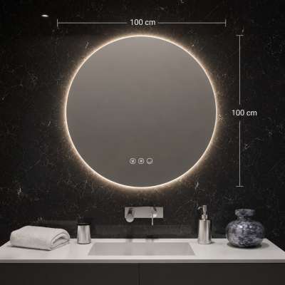 Origins Living Claris Round Mirror 100cm CLR-01D100-03