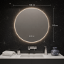 Origins Living Claris Round Mirror 100cm CLR-01D100-03 Bathroom Accessory