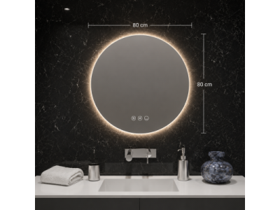 Origins Living Claris Round Mirror 80cm CLR-01D080-03